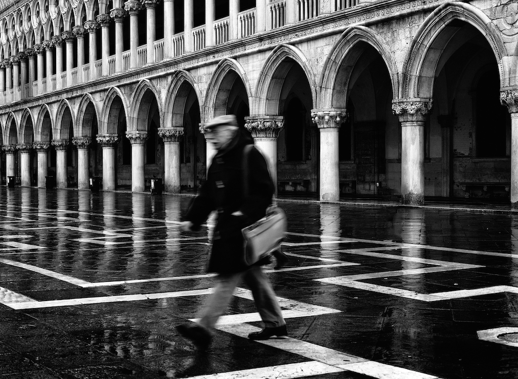 You can feel the age of Venice in this black and white image by Tony Sellen.